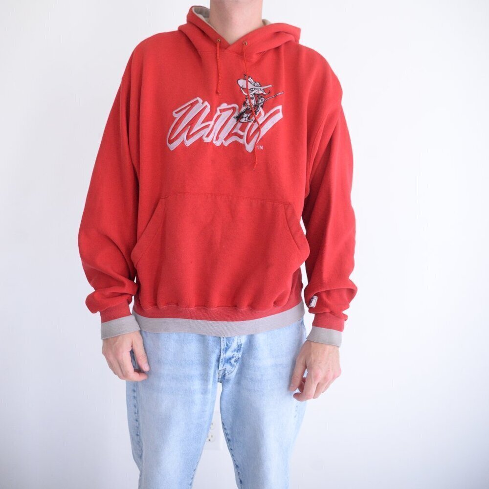 Vintage The Game Red UNLV Collegiate Hooded Pull Over Sweatshirt 2XL